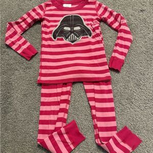 Hanna Andersson Star Wars Darth Vader Pink Striped Pajama Sz 110cm